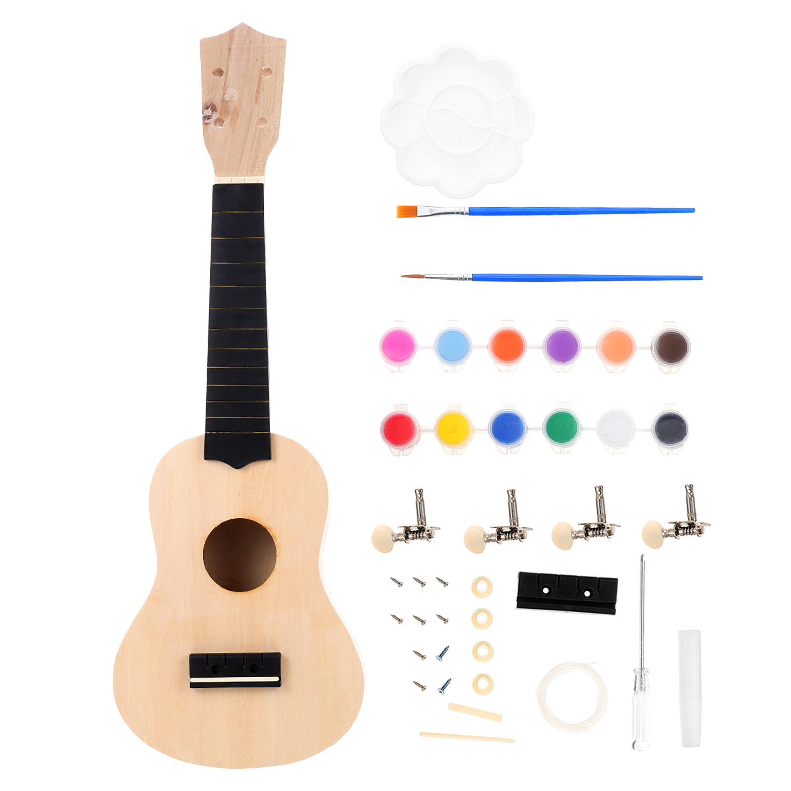 Ukulele Beginner Kit - 1Set DIY Ukulele Kit Kit Handmade