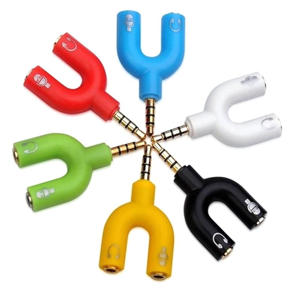 Audio Music Splitter - 1PC Dual 3.5MM U Type Adapter