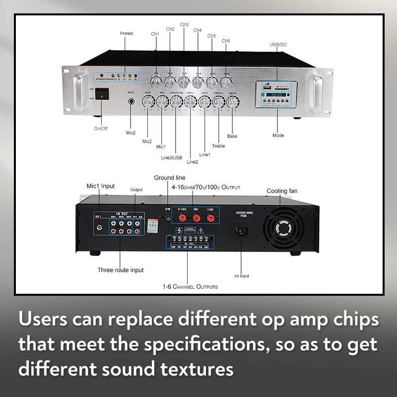 800W Professional Power Amplif - đánh giá và giá Audio Music Hall
