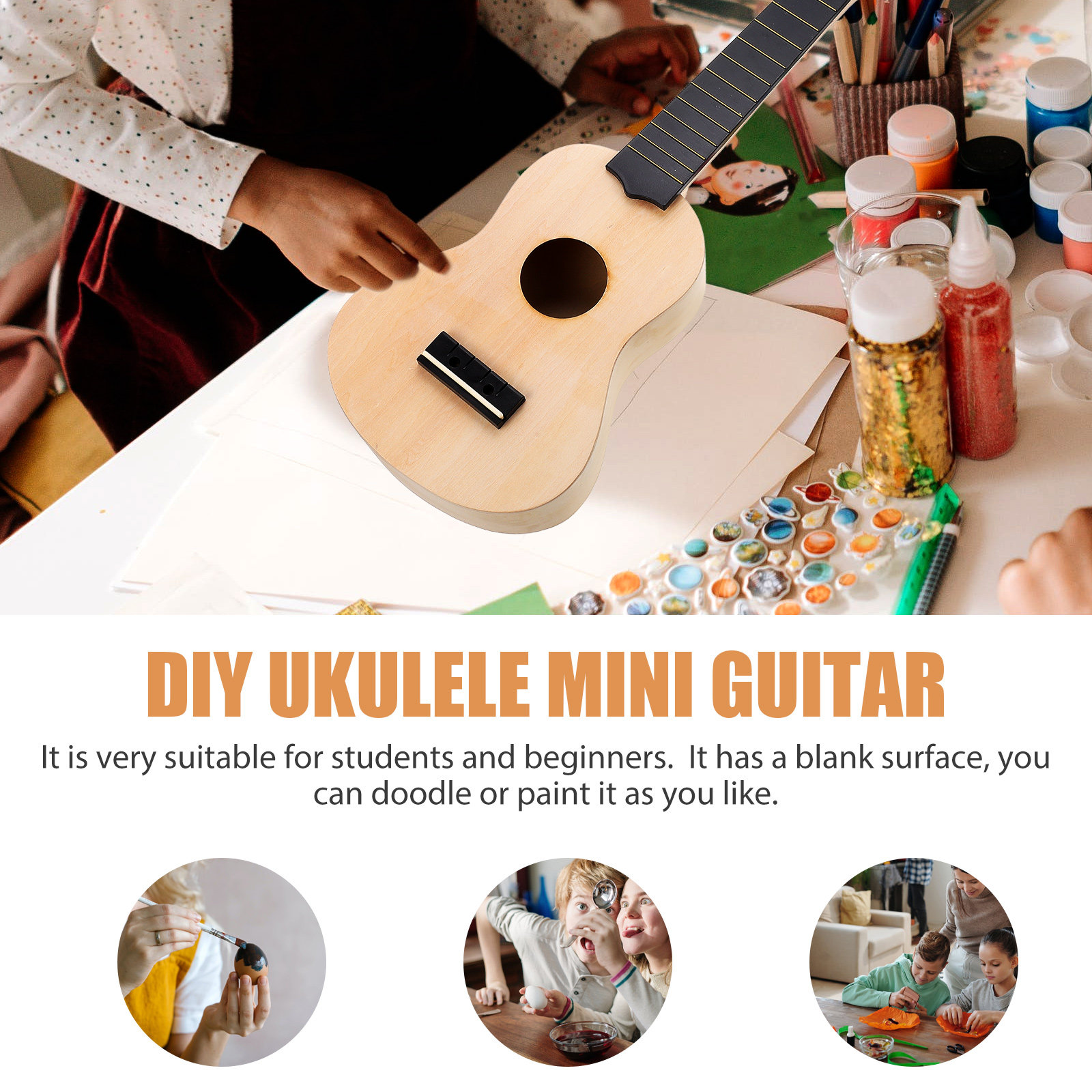 1Set DIY Ukulele Kit Kit Handm - đánh giá và giá Ukulele Beginner Kit