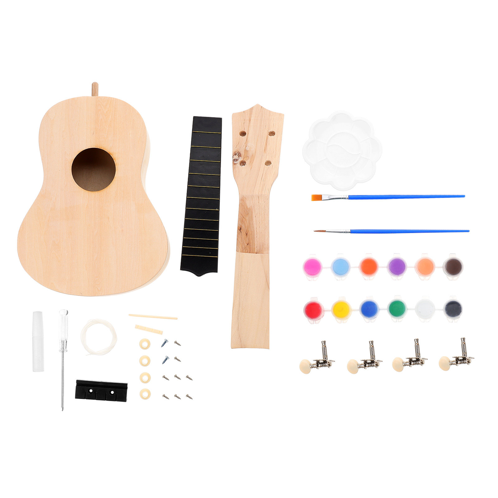1Set DIY Ukulele Kit Kit Handm - đánh giá và giá Ukulele Beginner Kit