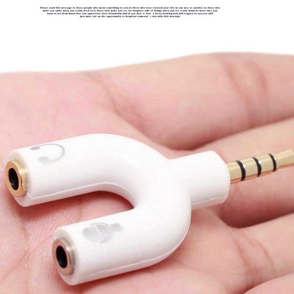 1PC Dual 3.5MM U Type Adapter  - đánh giá và giá Audio Music Splitter