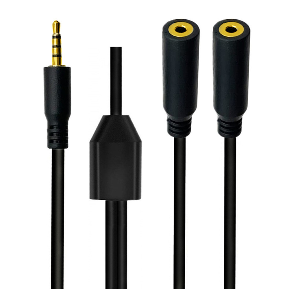 Gold Plated 4 Pole  2.5mm Male - đánh giá và giá Audio Music Splitter