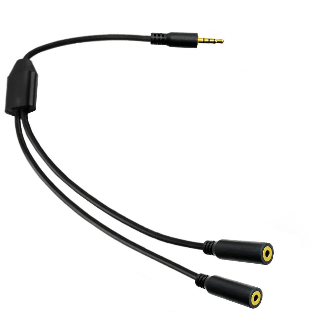 Gold Plated 4 Pole  2.5mm Male - đánh giá và giá Audio Music Splitter