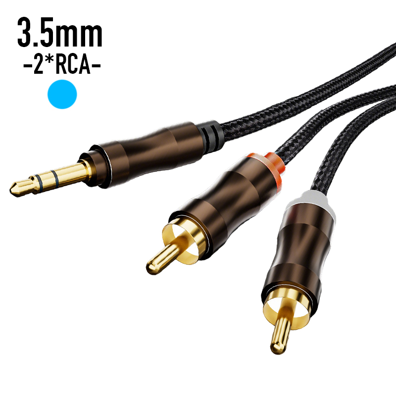 RCA To 3.5 mm Jack Aux Audio C - đánh giá và giá Audio Music Splitter
