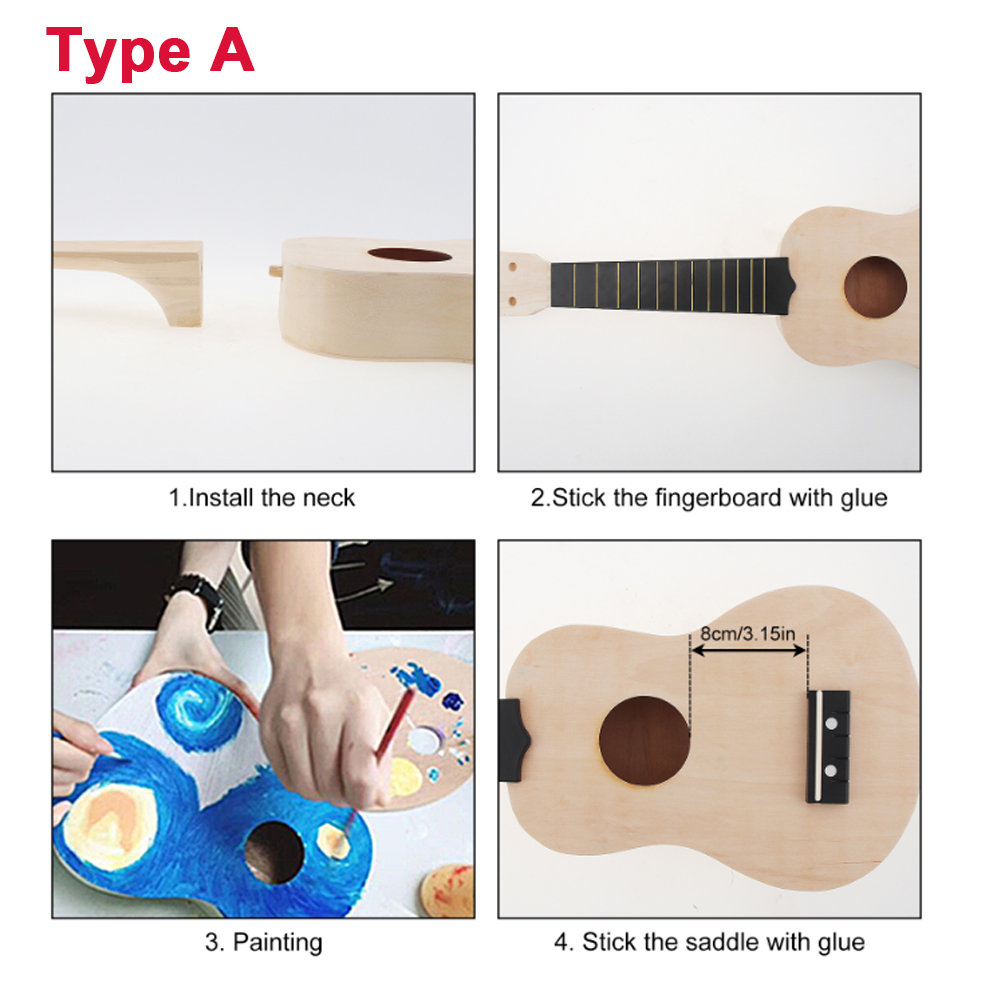 Tự Làm Đàn Ukulele 21 Inch Bộ  - đánh giá và giá Ukulele Beginner Kit